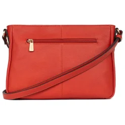 Sac porté travers TAIMA Orange en cuir Sara