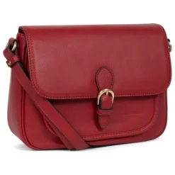 Sac porté travers TAIMA Rouge foncé en cuir Vera