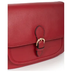 Sac porté travers TAIMA Rouge foncé en cuir Vera