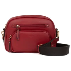 Sac porté travers TAIMA Rouge foncé en cuir Ella
