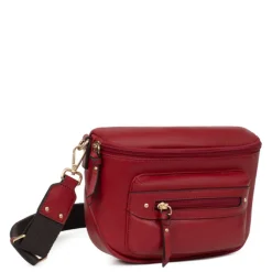 Sac porté travers TAIMA Rouge foncé en cuir Lucie