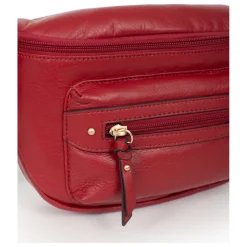 Sac porté travers TAIMA Rouge foncé en cuir Lucie