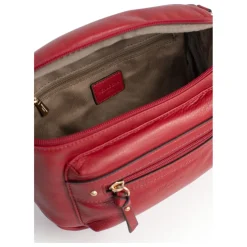 Sac porté travers TAIMA Rouge foncé en cuir Lucie
