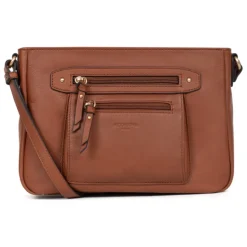 Sac porté travers TAIMA Terre en cuir Aria