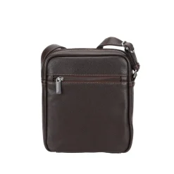 Sac porte travers en cuir châtaigne