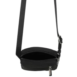 Sac porte travers noir polyester en cuir