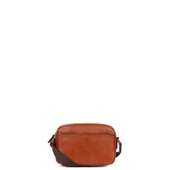 Sac reporter STUART Cognac en cuir Xia