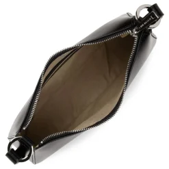 Sac trotteur porté épaule en cuir noir