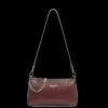 Sac trotteur Zippée Suave Even bordeaux en cuir