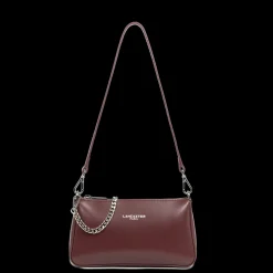 Sac trotteur Zippée Suave Even bordeaux en cuir