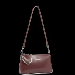 Sac trotteur Zippée Suave Even bordeaux en cuir