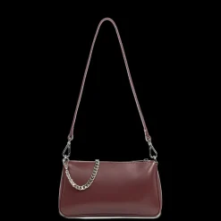 Sac trotteur Zippée Suave Even bordeaux en cuir