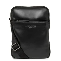 Sacoche zippée S Capital noir en cuir