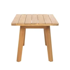 Salon de jardin en rotin et bois massif avec tissu rose TEMUCO style scandinave