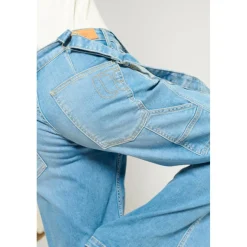 Salopette loose, large en jeans LAULY bleu Willa