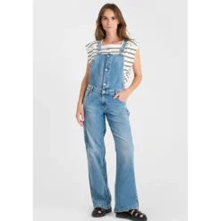 Salopette loose, large en jeans LAULY bleu Willa