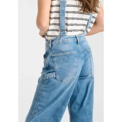 Salopette loose, large en jeans LAULY bleu Willa