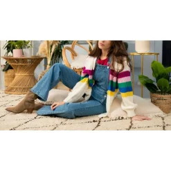 Salopette PAMPILLE bleu en coton