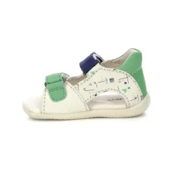 Sandale Bebe Garcon BOPING blanc en cuir