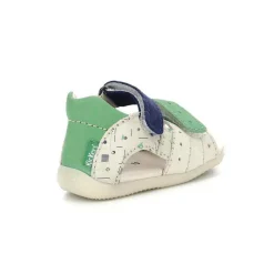 Sandale Bebe Garcon BOPING blanc en cuir