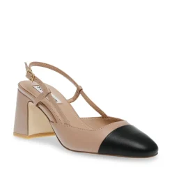 Sandale en cuir marron et noir Zeina