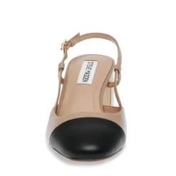 Sandale en cuir marron et noir Zeina