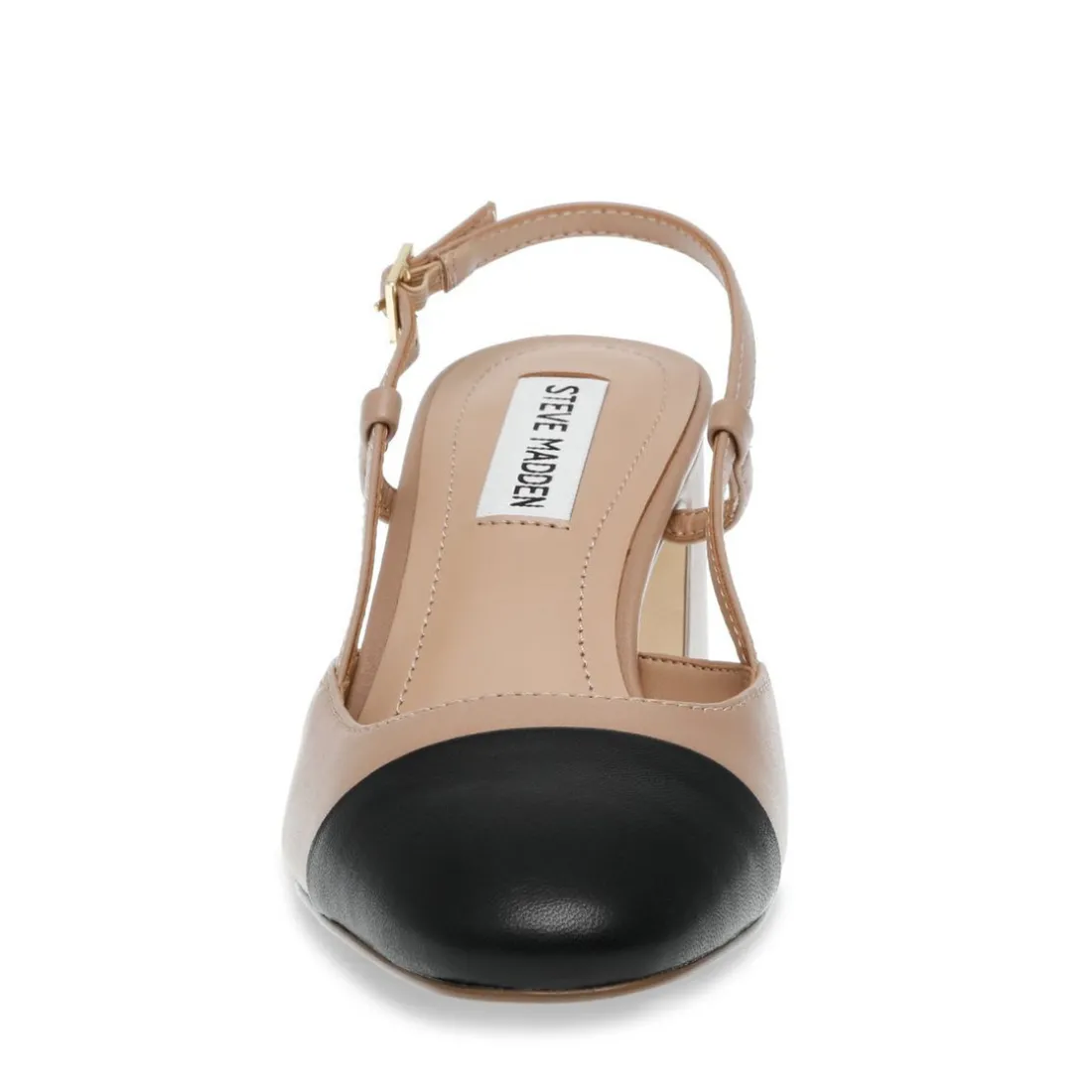Sandale en cuir marron et noir Zeina