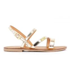 Sandale femme BADEN or en cuir
