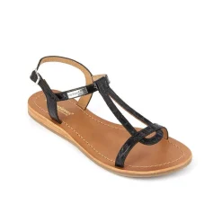 Sandale Femme Hacroc Noir - Les Tropéziennes en cuir