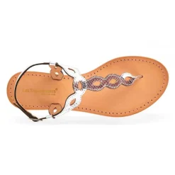 Sandale femme HALLYN Argenté en cuir