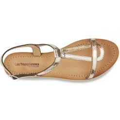Sandale femme HAMAT or en cuir