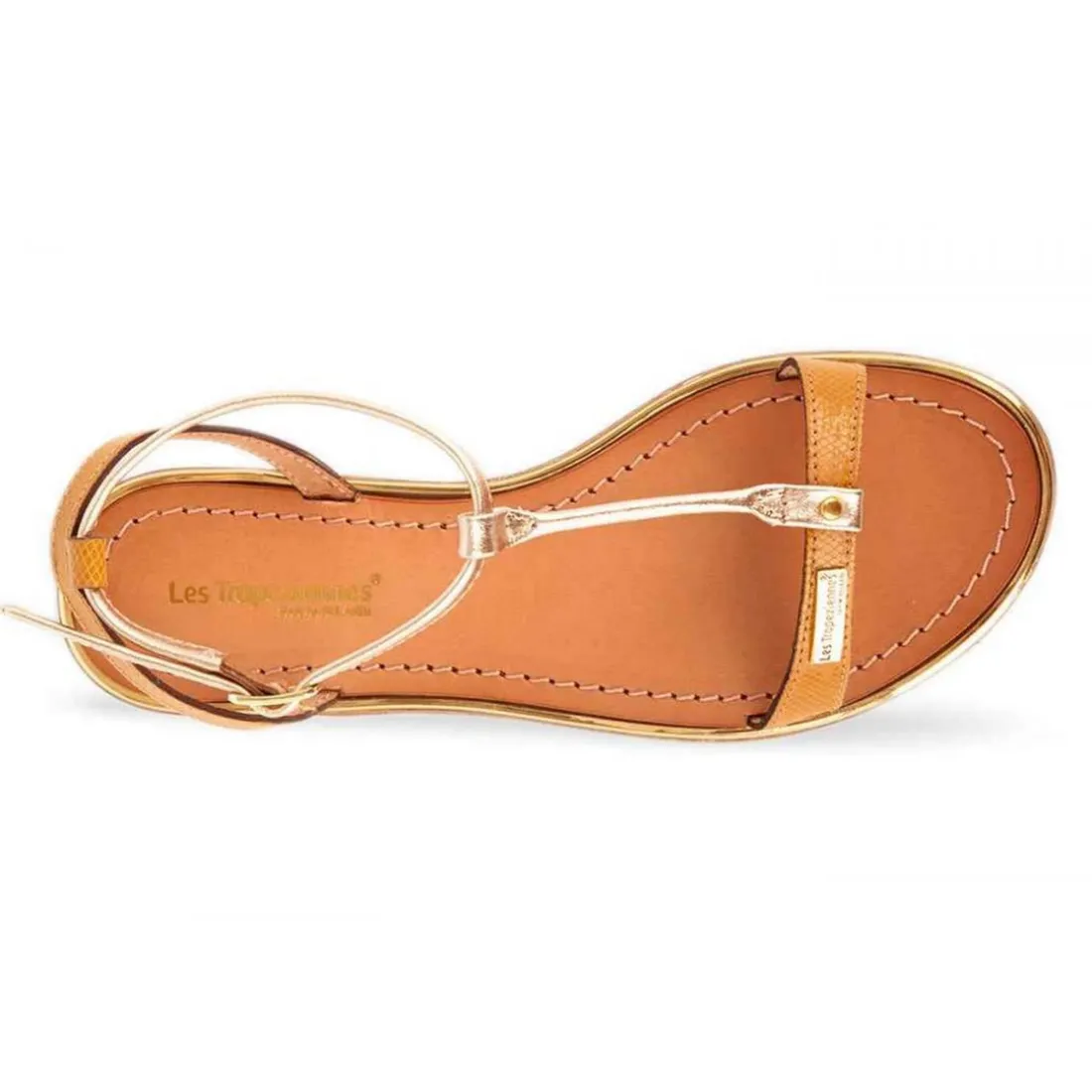 Sandale femme HANAKIN Jaune en cuir