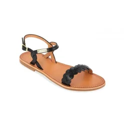 Sandale femme HORTENSE Noir en cuir