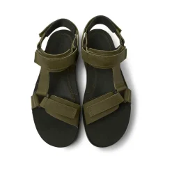 Sandale Homme Oruga vert en cuir