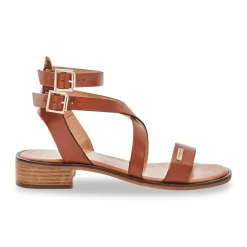 Sandales à talon femme HOCEAN marron en cuir