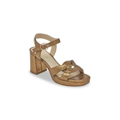 Sandales à talon LINESS bronze en cuir