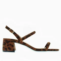 Sandales à talons minimalistes Femme - Léopard