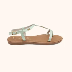 Sandales BULLE Vert d'eau satin