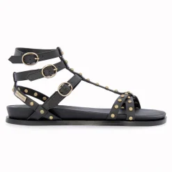 Sandales femme COOLALY noir en cuir