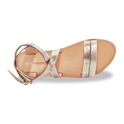 Sandales femme HIPAZ or en cuir