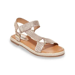 Sandales femme HIPSTO or en cuir