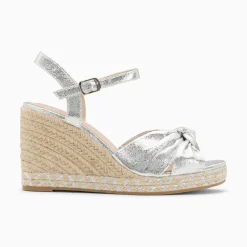 Sandales GEORGINA argent en coton
