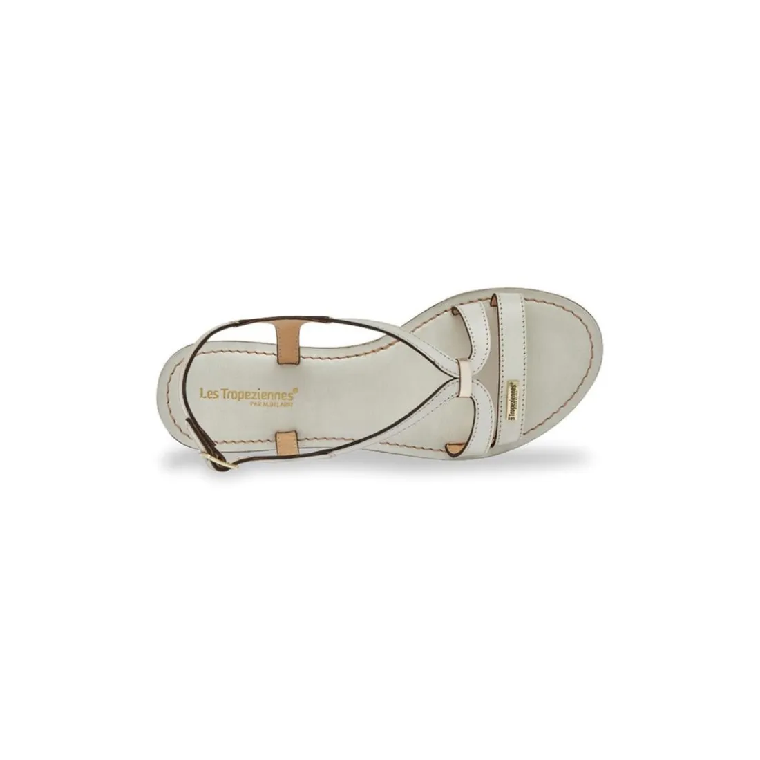 Sandales HAMOON creme en cuir