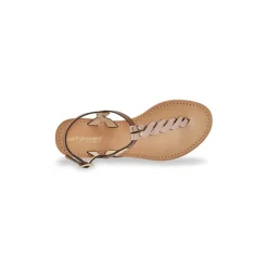 Sandales HAMSONG tan-rose en cuir marron
