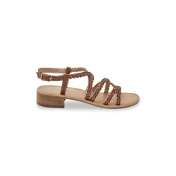 Sandales HAPIRON tan en cuir marron clair
