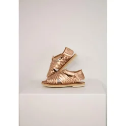 Sandalita en cuir or rose