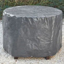 Secure housse table ronde gris