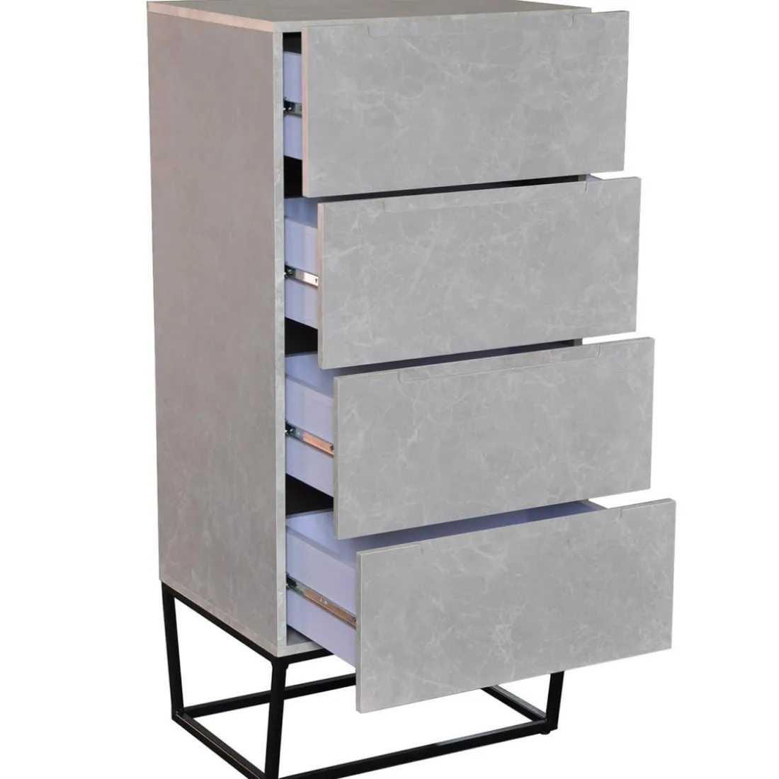 Semainier Logam 4 tiroirs Marbre