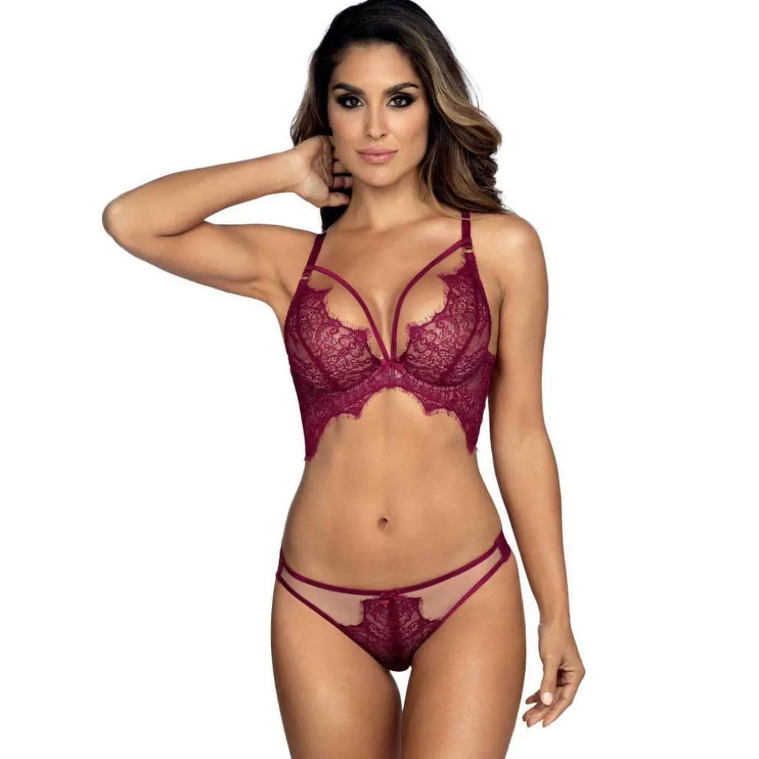 Semi-corset - Bordeaux Axami lingerie