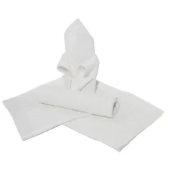 Serviette BANDE Satin Blanc 45 x 45 cm